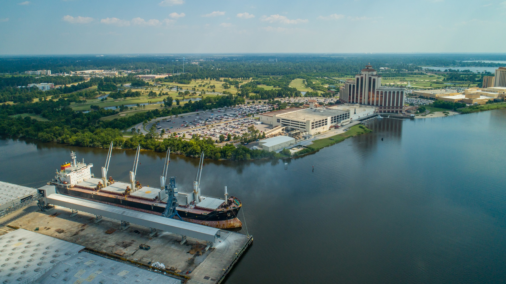 Aerial Image Of Lake Charles Port Harbor